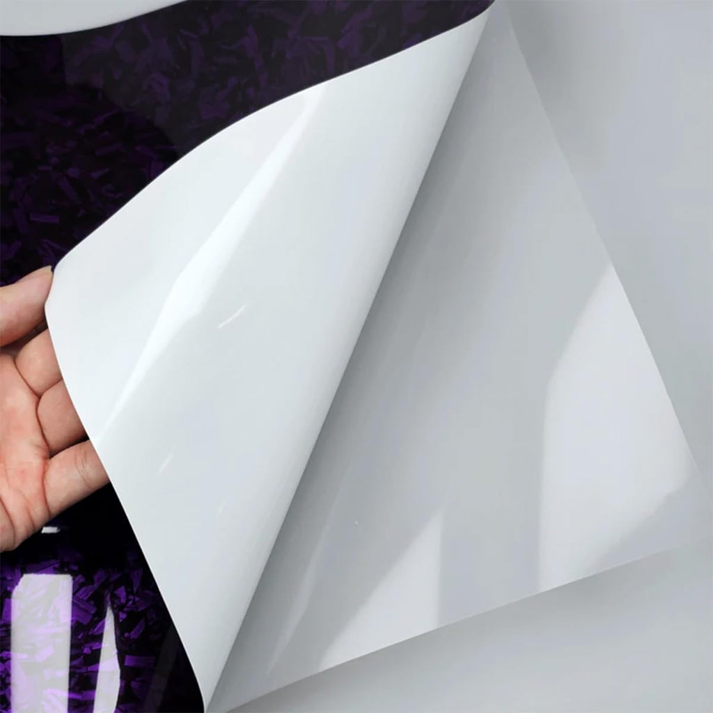 150cm x 30cm Covering Forgé Carbone de Voiture Film Autocollant Adhésif Film Carbone de Protection pour Voiture Intérieure/Extérieure, Moto, Vélo (Rouge Brillant, 30cm x 150cm)