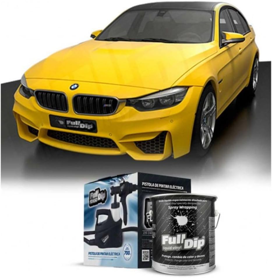 Kit de peinture vinyle liquide Full Dip - Format 4 litres + pistolet électrique