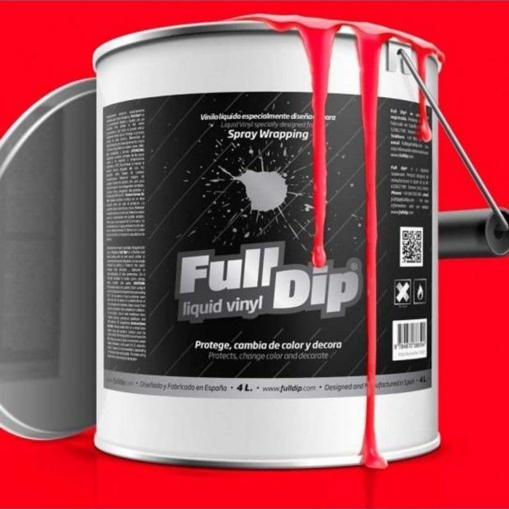 AutoFullCar Full Dip Vinyle liquide, format 4 litres, couleur rouge mat