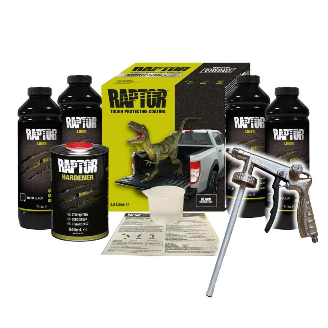 Raptor Coating Kits 4 Bottles (Black, 4 Bottle Kits)