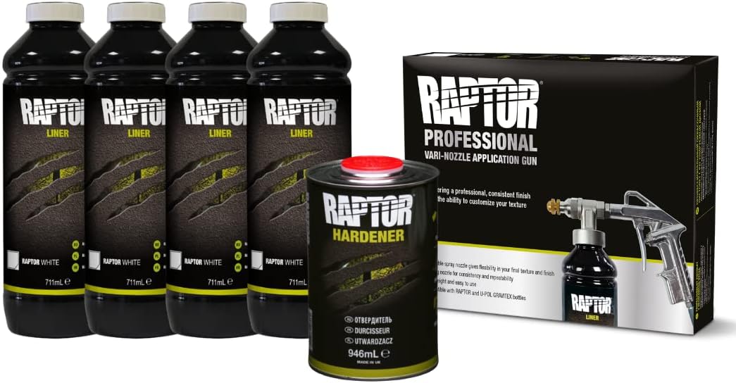U-POL Raptor Protective Coating Kit – 4 Bottles of 3.79 Litres