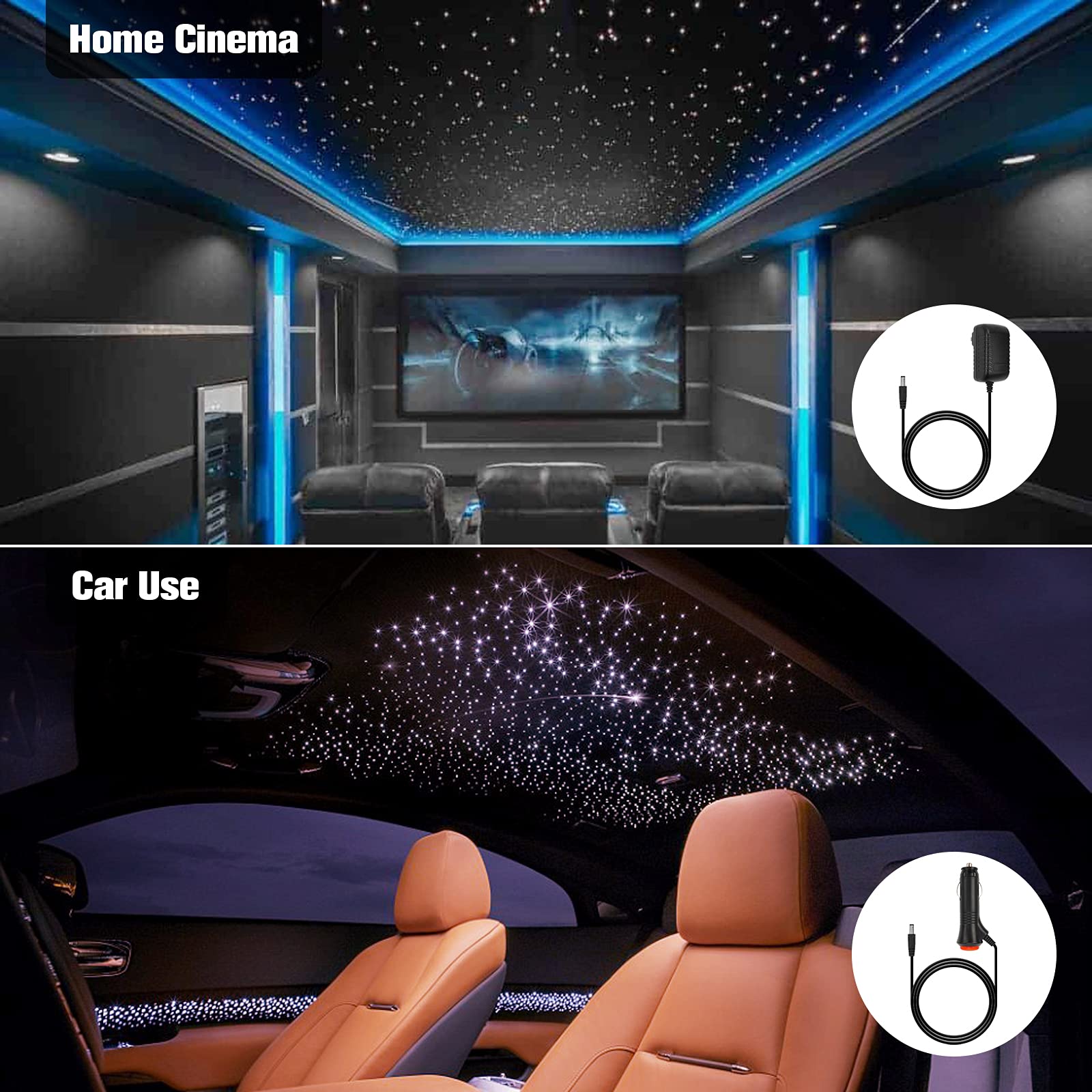 CHINLY Starry Sky Voiture Fibre Optique