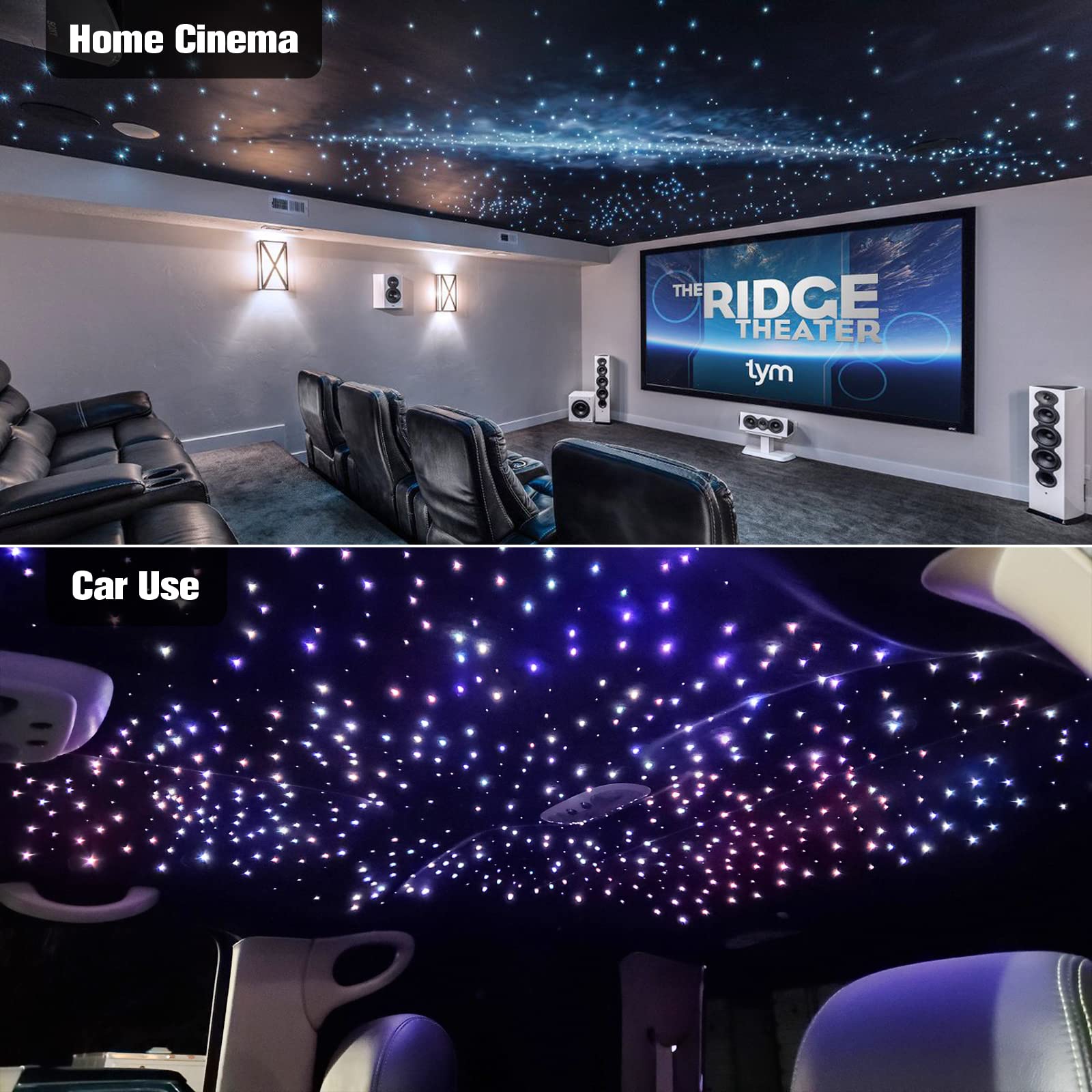 CHINLY Starry Sky Voiture Fibre Optique