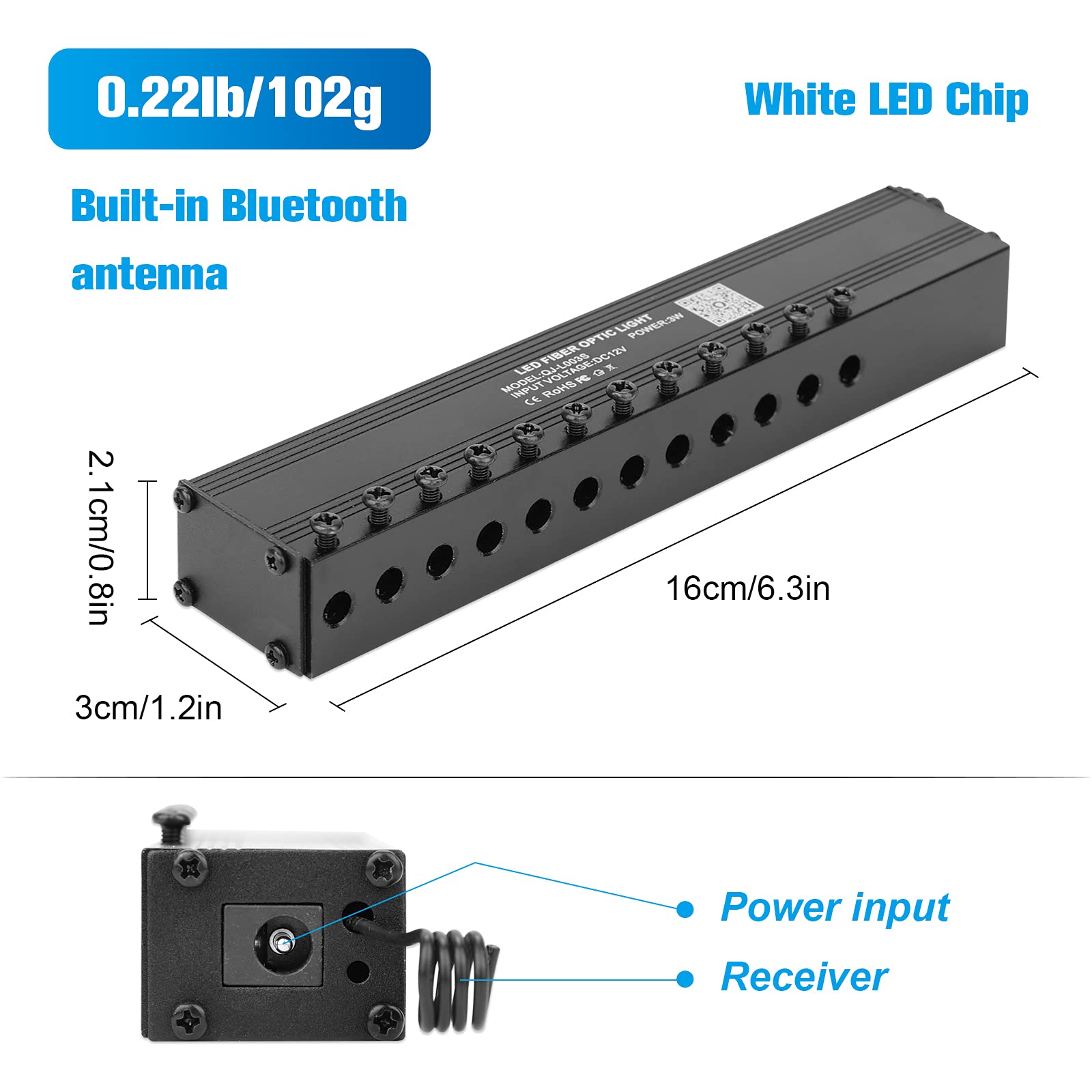 CHINLY Starry Sky Voiture Fibre Optique