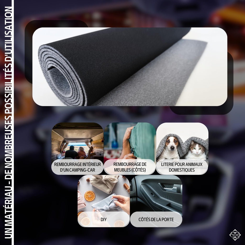 Ciel de toit de voiture, Gris clair, 300 cm x 180 cm