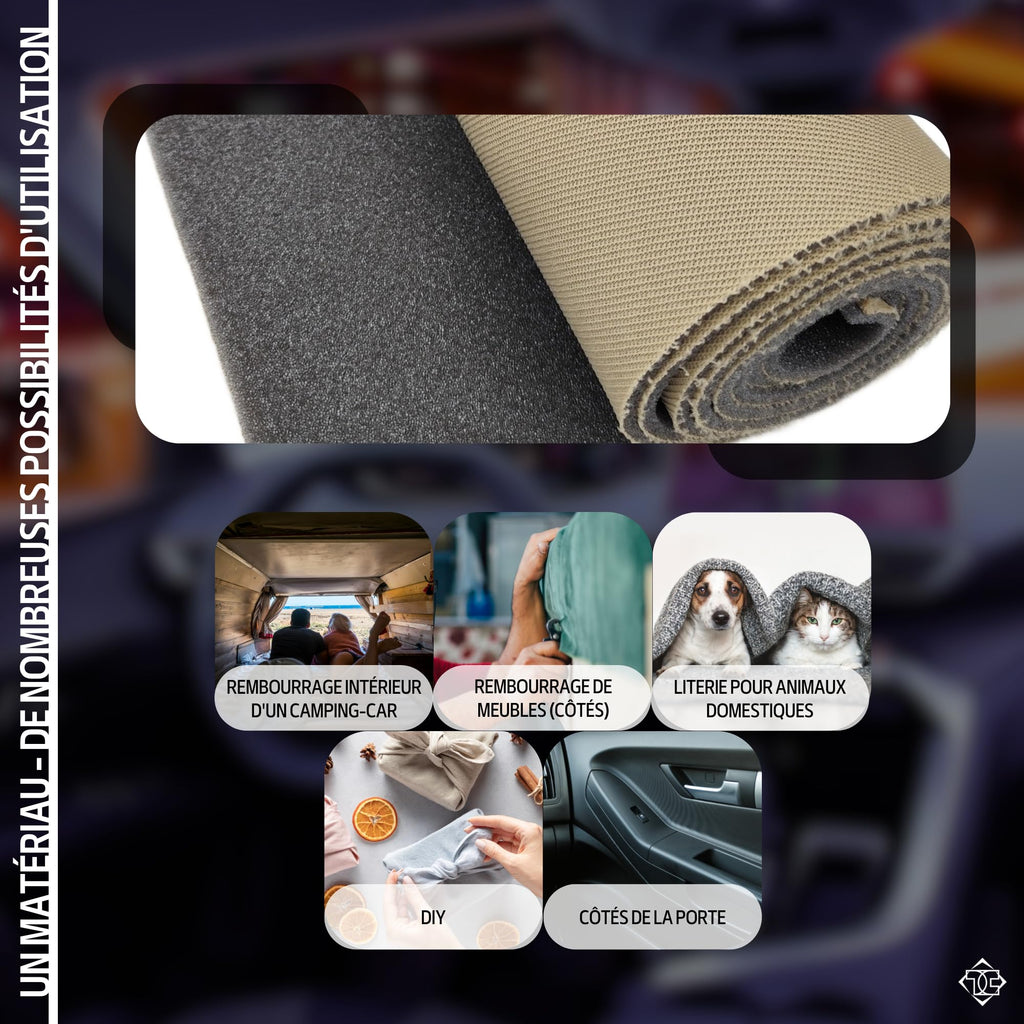 Ciel de toit de voiture, Gris clair, 300 cm x 180 cm