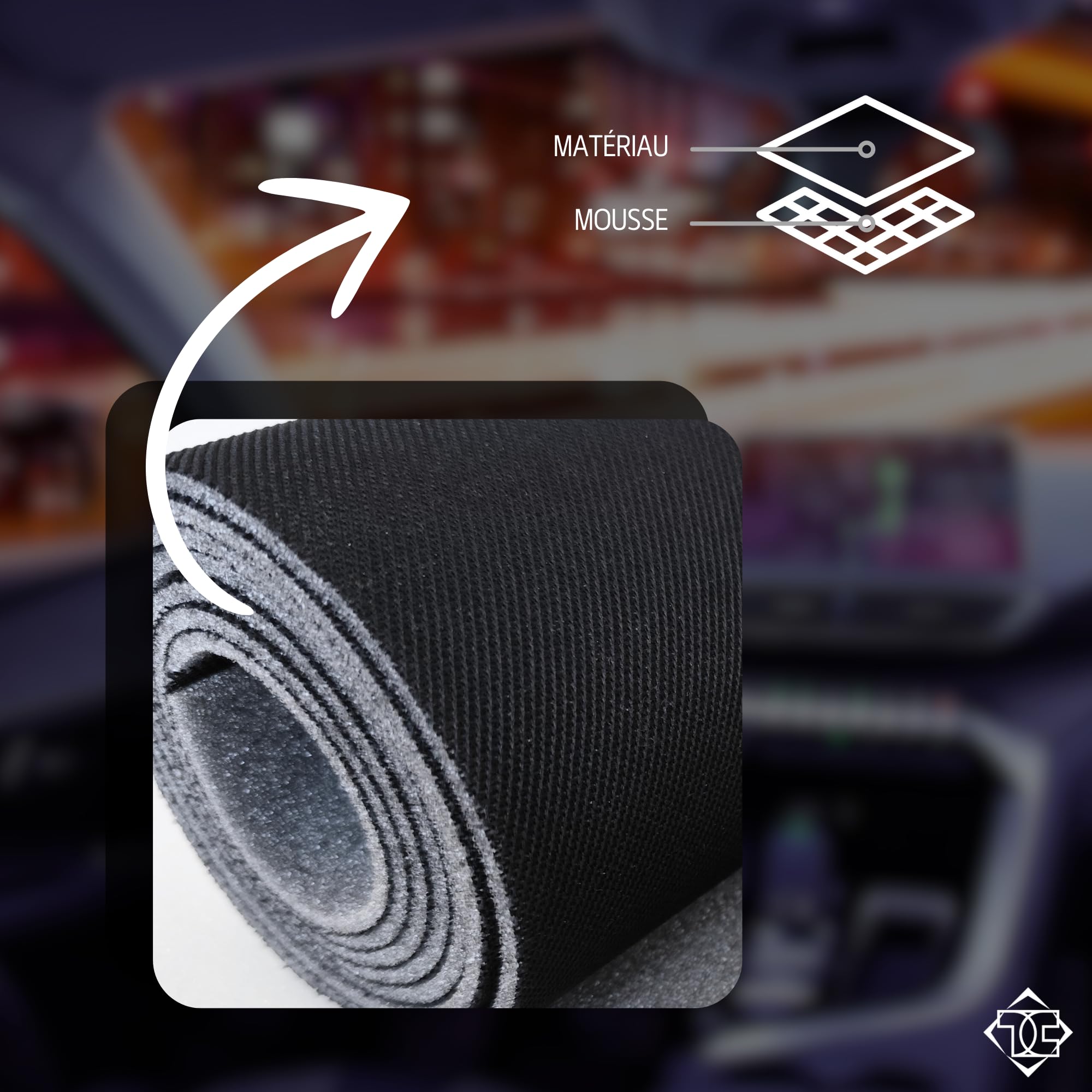 Ciel de toit de voiture, Gris clair, 300 cm x 180 cm