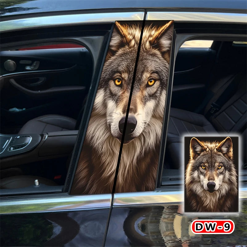 2pcs Wolf Car Sticker