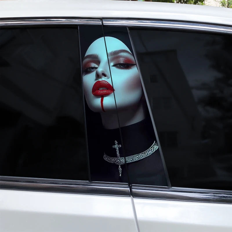 2pcs Nun Car Sticker