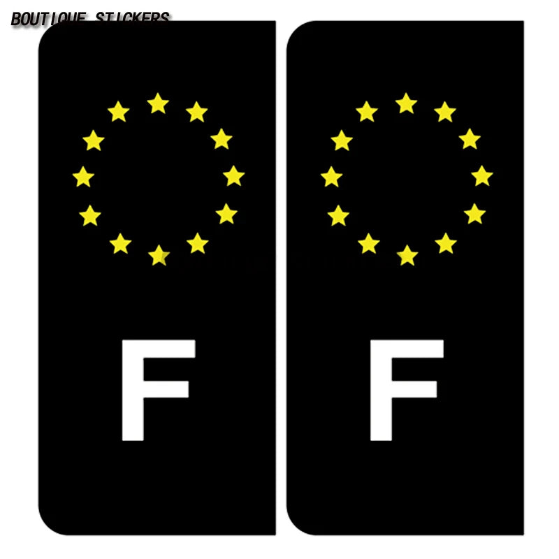 2Pcs Exquisite French Upper France 80 Somme Province license plate sticker F80 car off-road vehicle RV waterproof PVC sticker