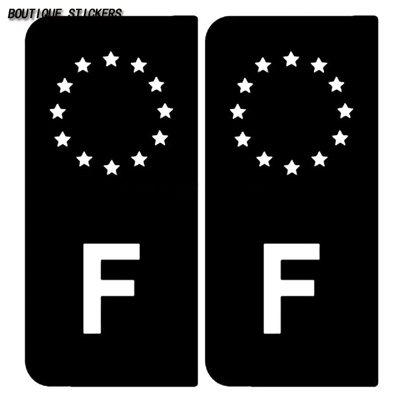 2Pcs Exquisite 90 province license plate sticker F90 for car, RV, off-road vehicle, waterproof PVC sticker in Belfort, France