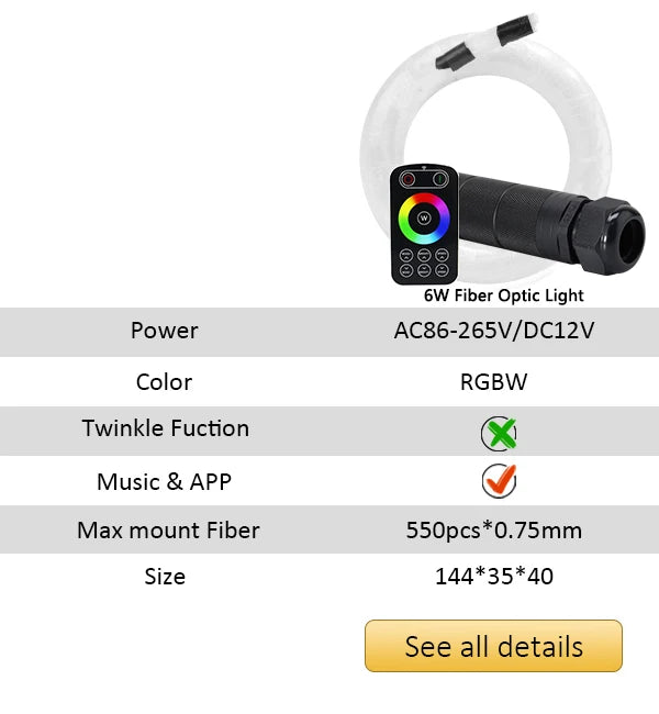 KIT 300 fibres optique ciel étoilé
