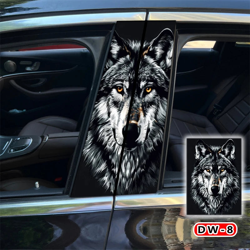 2pcs Wolf Car Sticker
