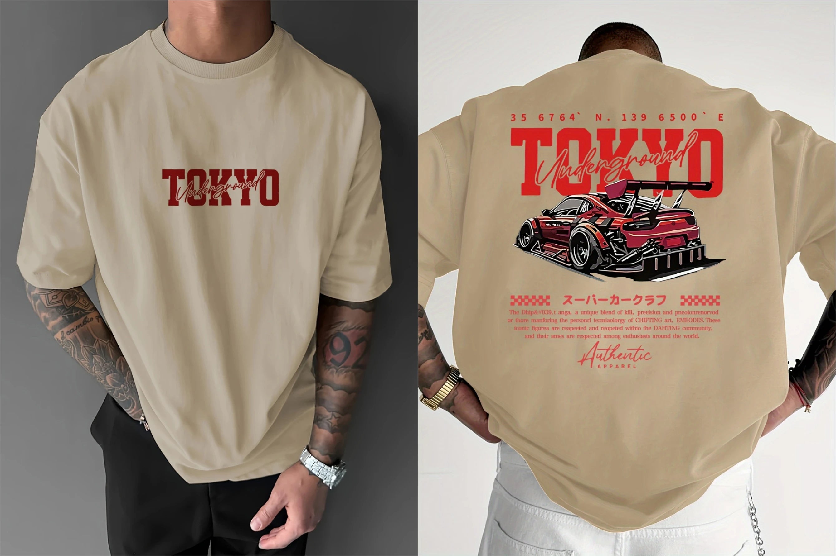 Graphic T Shirt Loose Fit Tee Tokyo
