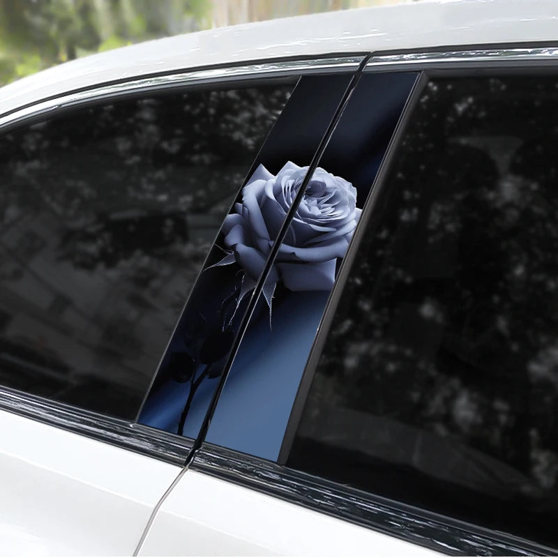 2pcs Flame Rose Car