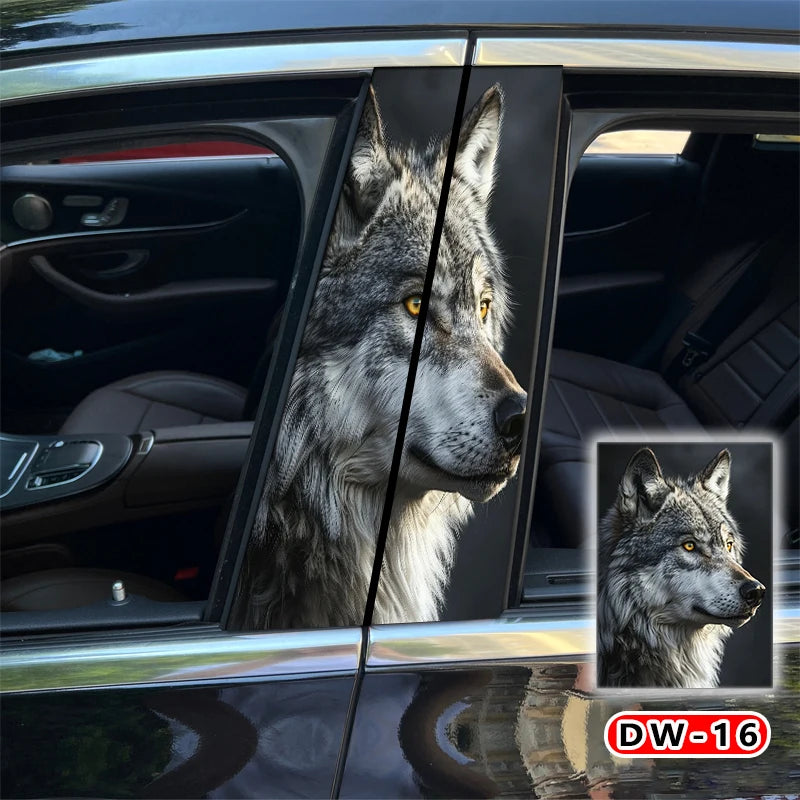 2pcs Wolf Car Sticker
