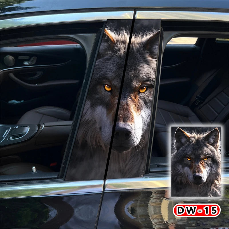 2pcs Wolf Car Sticker