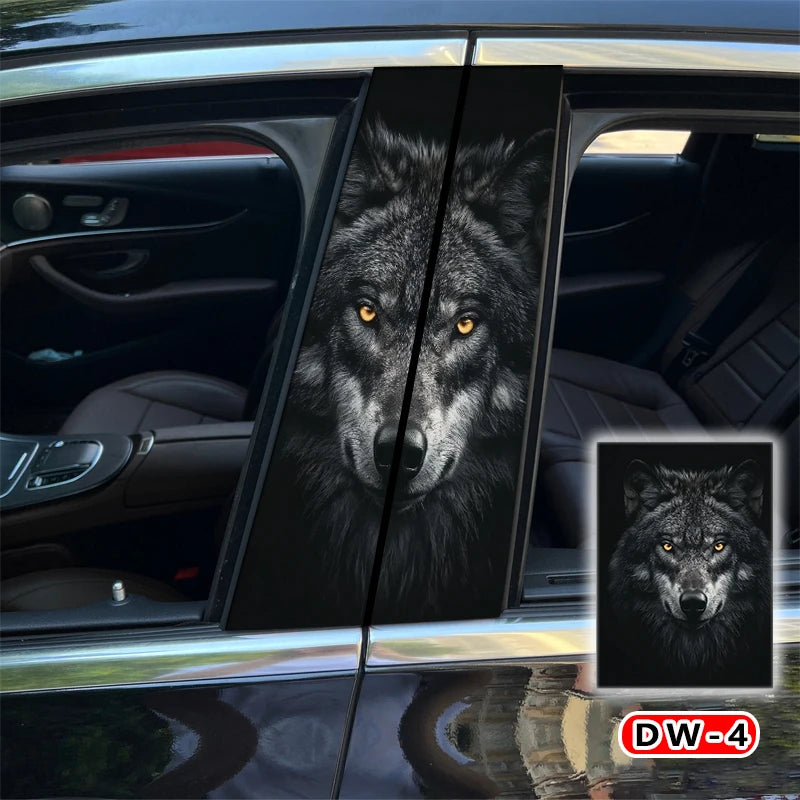 2pcs Wolf Car Sticker