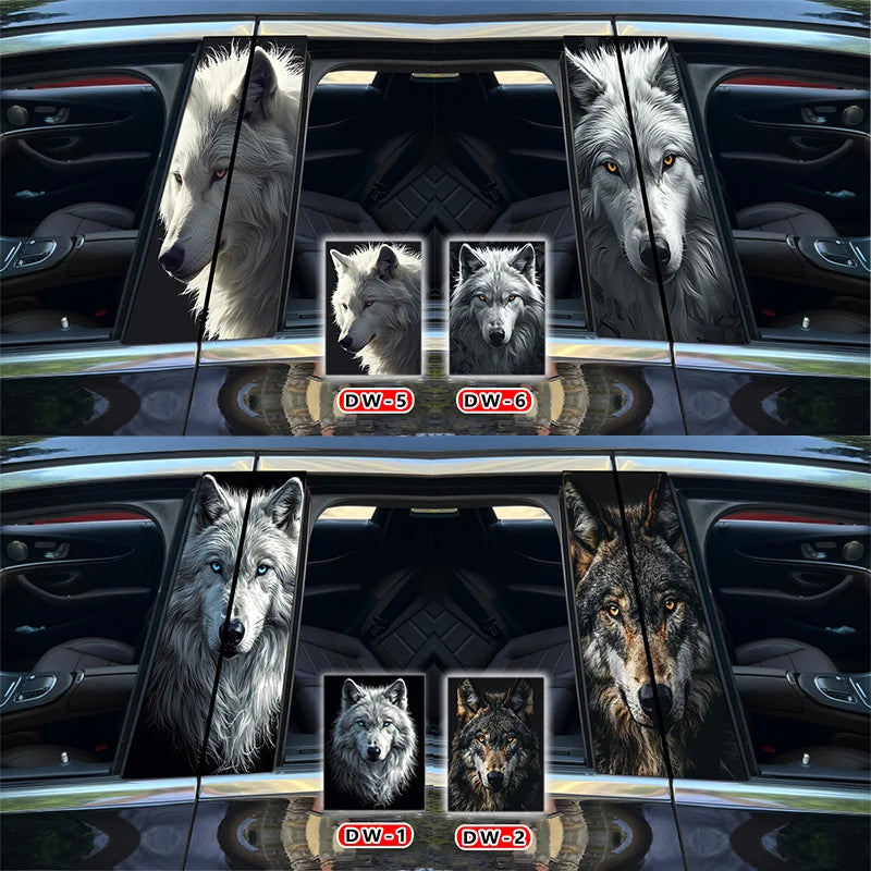 2pcs Wolf Car Sticker