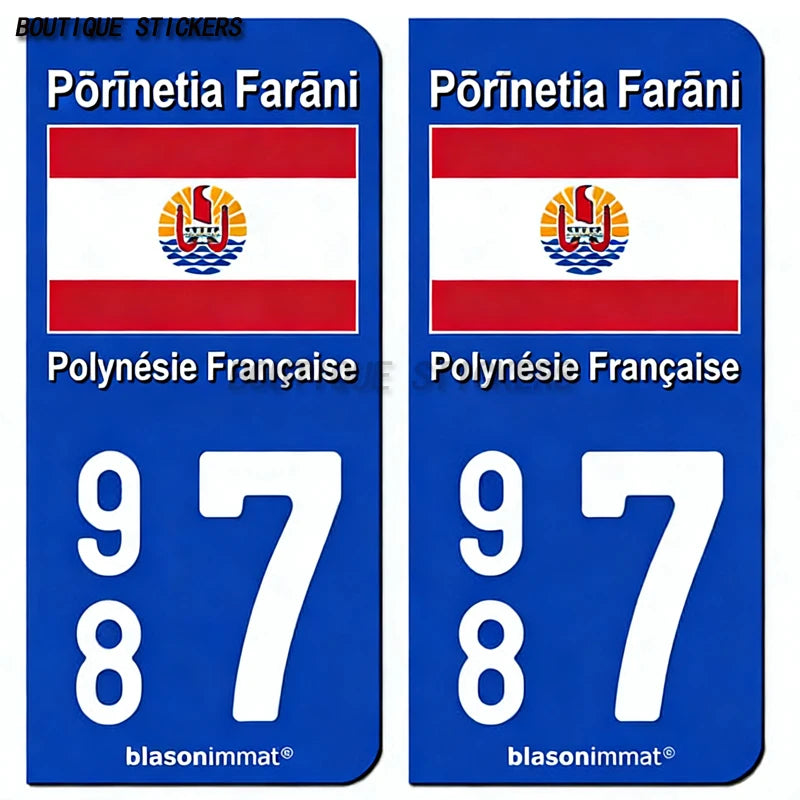 2 stickers plaque d'immatriculation française 987 Ecole Polytechnique comcarbone Ecole Polytechnique wahane Voitures motos