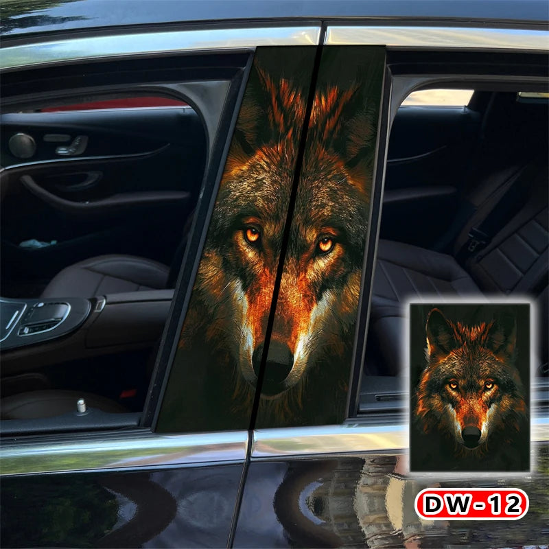 2pcs Wolf Car Sticker