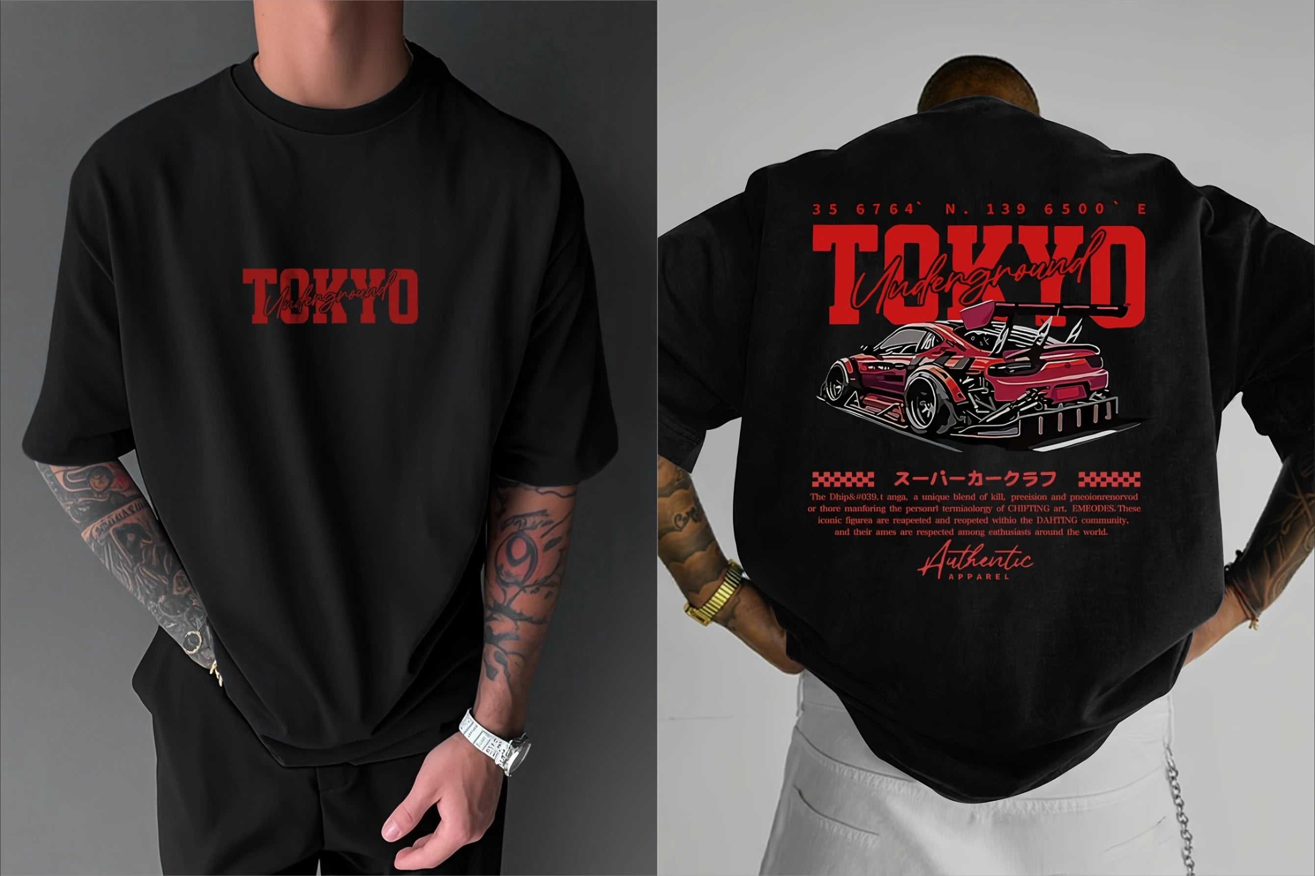 Graphic T Shirt Loose Fit Tee Tokyo