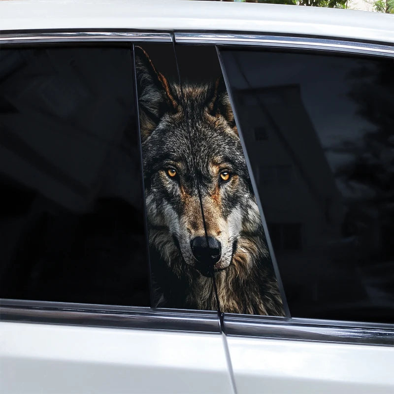 2pcs Wolf Eyes Animal Car