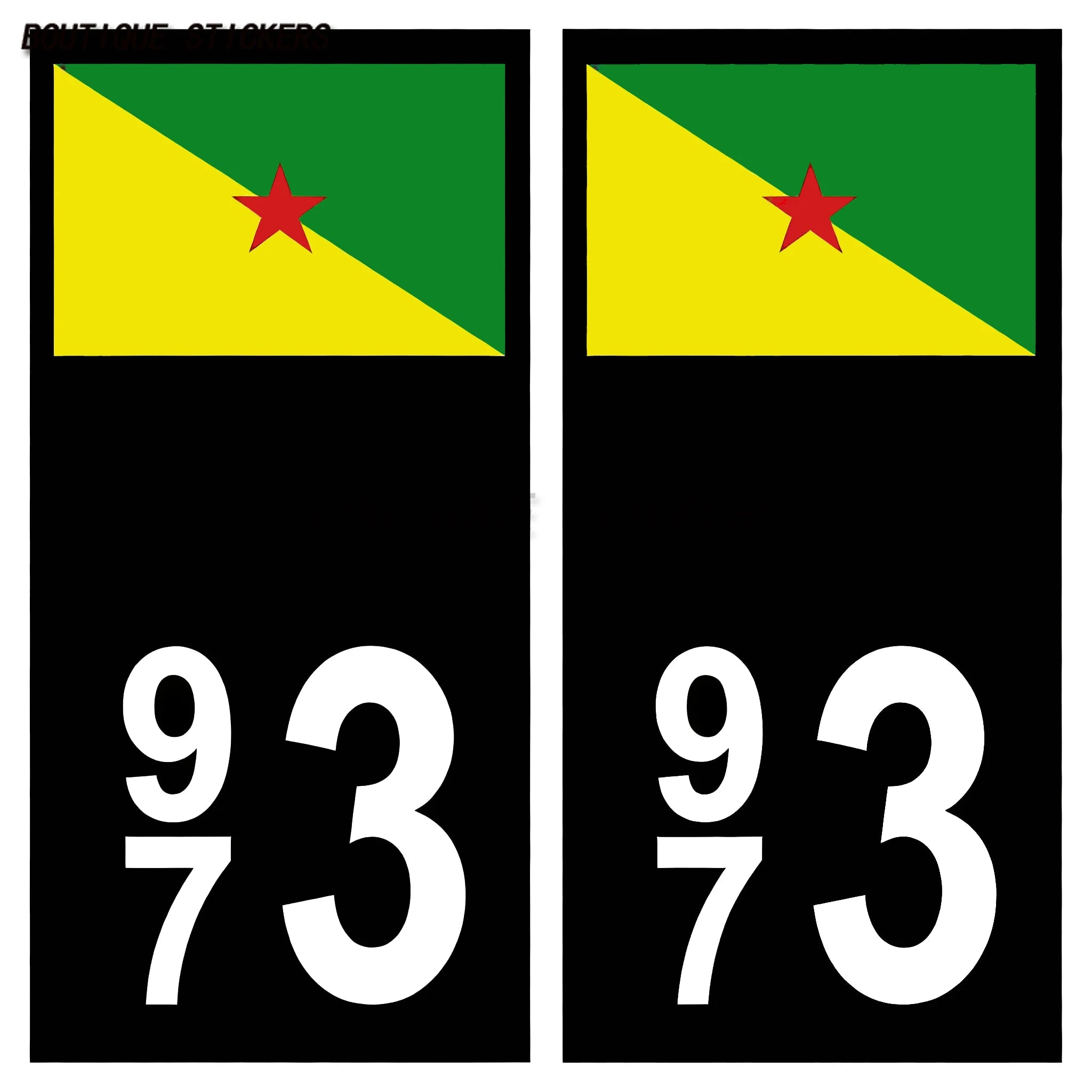 2 autocollants de plaque d'immatriculation