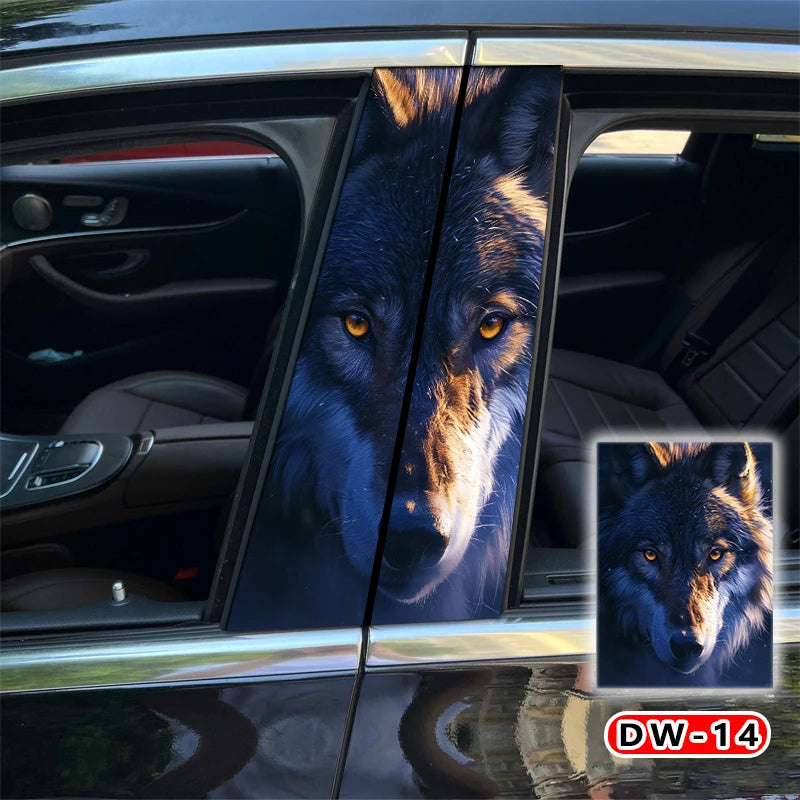 2pcs Wolf Car Sticker