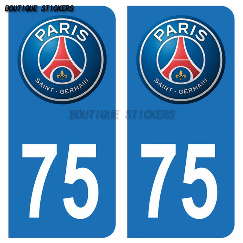 Autocollant plaque d'immatriculation France 75 Ile de France - Armoiries  Paris - Armoiries blason armoiries département droits