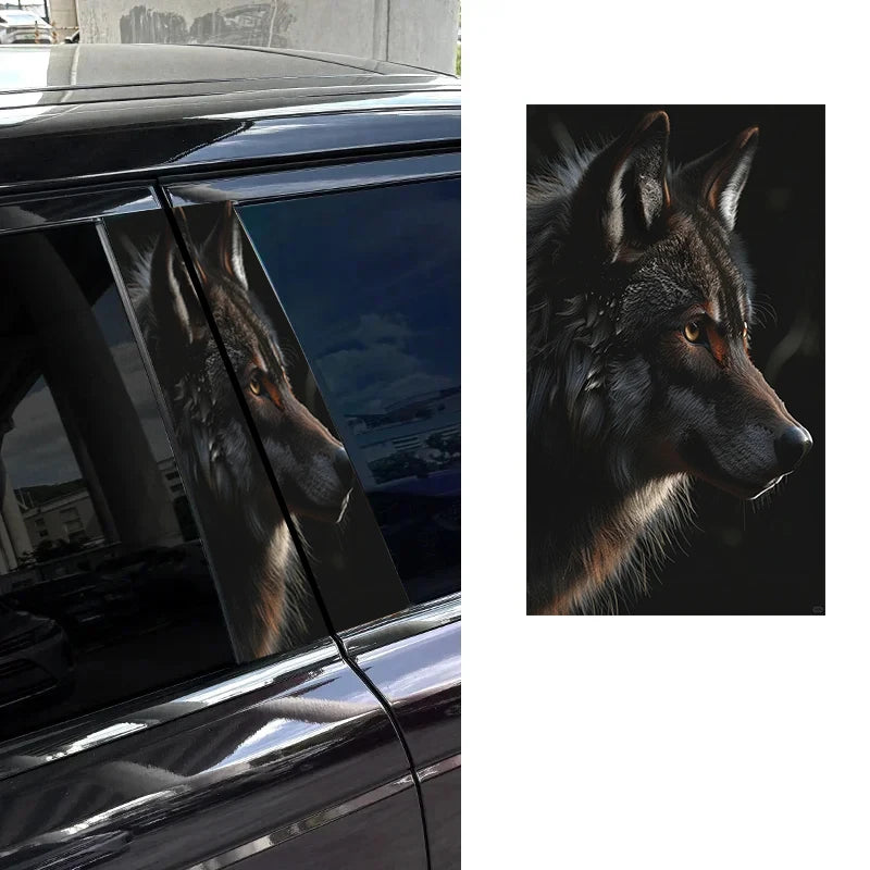 2pcs Wolf Car Sticker