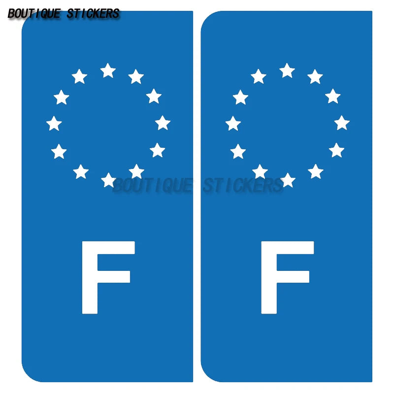 2PcsExquisite French Vosges Province No. 88 coat of arms license plate sticker F88 Lorraine region car RV waterproof PVC sticker