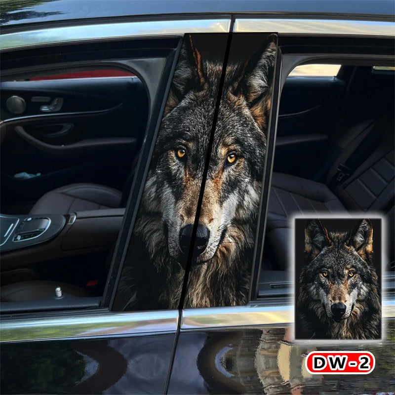 2pcs Wolf Car Sticker