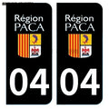 Division des plaques d'immatriculation région F04 PACA  License Plate Department F04 PACA License Plate Stickers