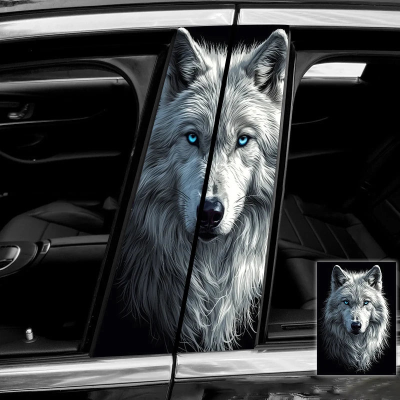 2pcs Wolf Car Sticker