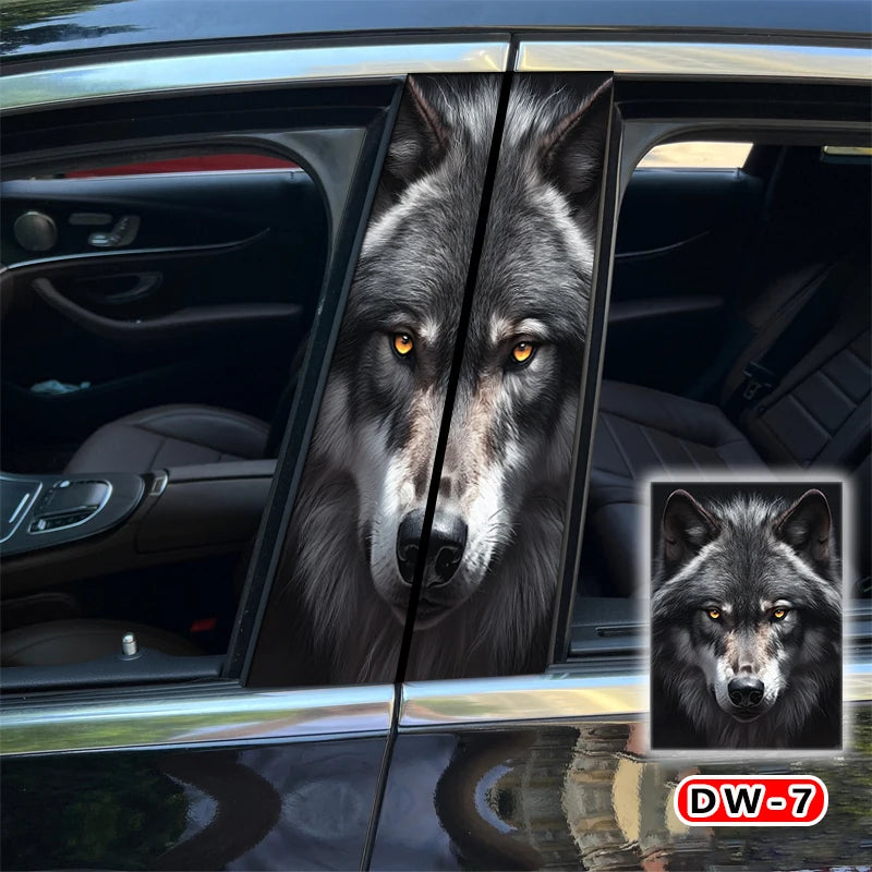 2pcs Wolf Car Sticker