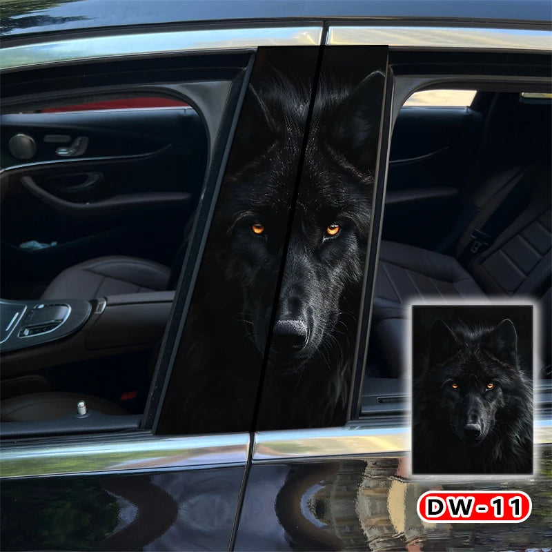 2pcs Wolf Car Sticker