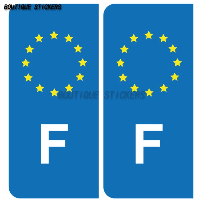 2PcsExquisite French Vosges Province No. 88 coat of arms license plate sticker F88 Lorraine region car RV waterproof PVC sticker