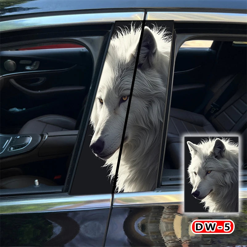2pcs Wolf Car Sticker