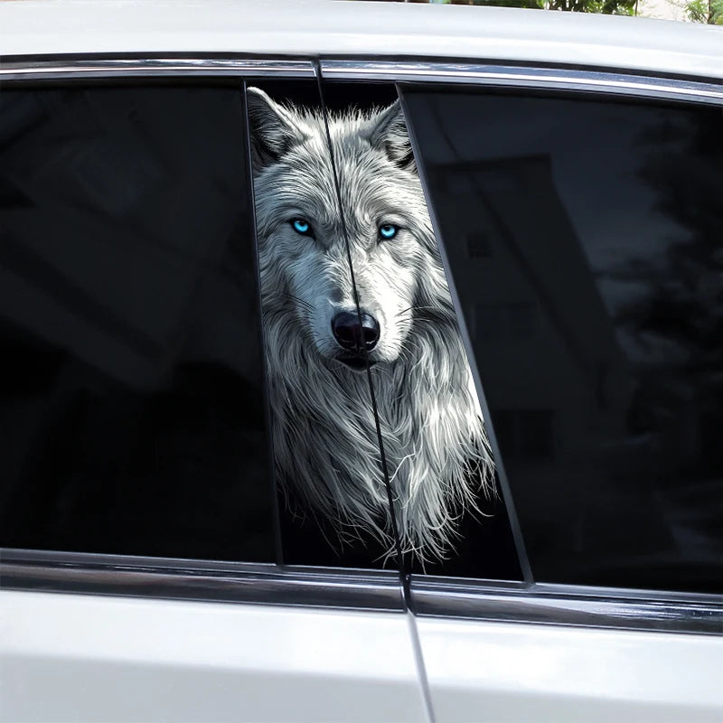 2pcs Wolf Eyes Animal Car