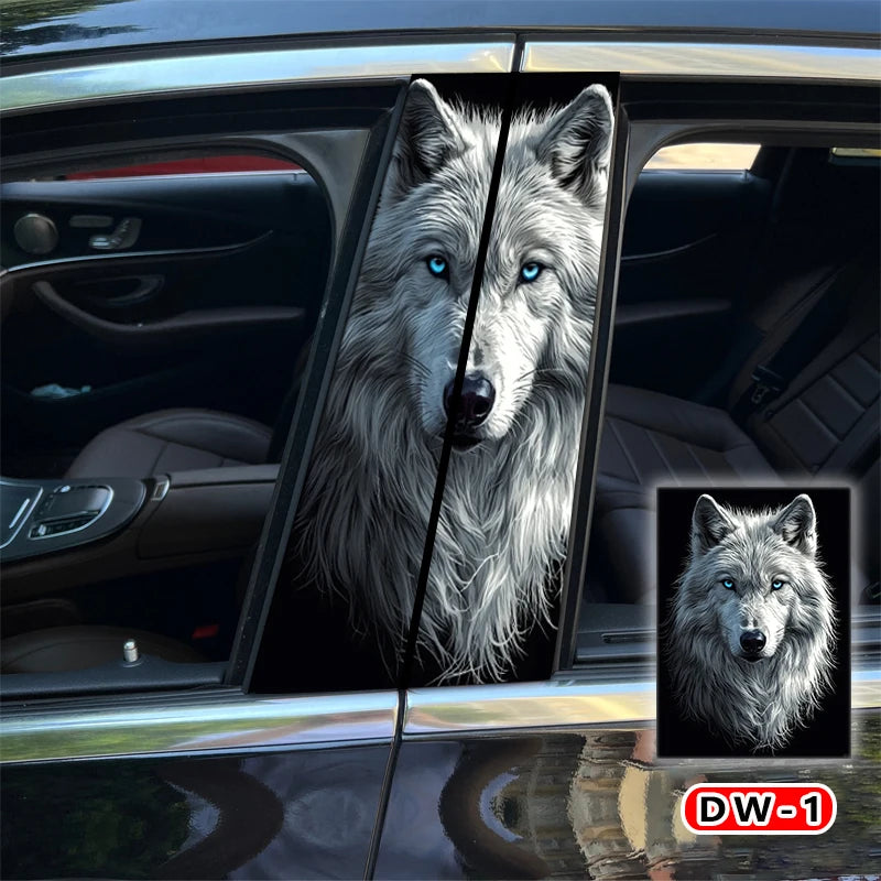2pcs Wolf Car Sticker