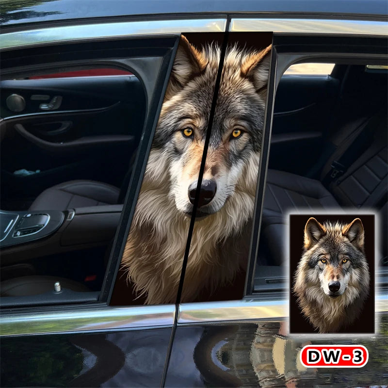 2pcs Wolf Car Sticker
