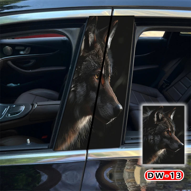 2pcs Wolf Car Sticker